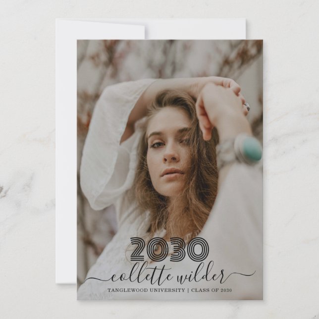 Einladung zur Foto Graduation Party (Vorderseite)