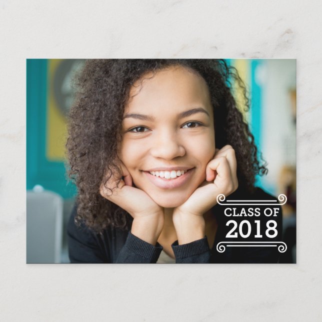 Einladung zur Foto Graduation Party. (Vorderseite)