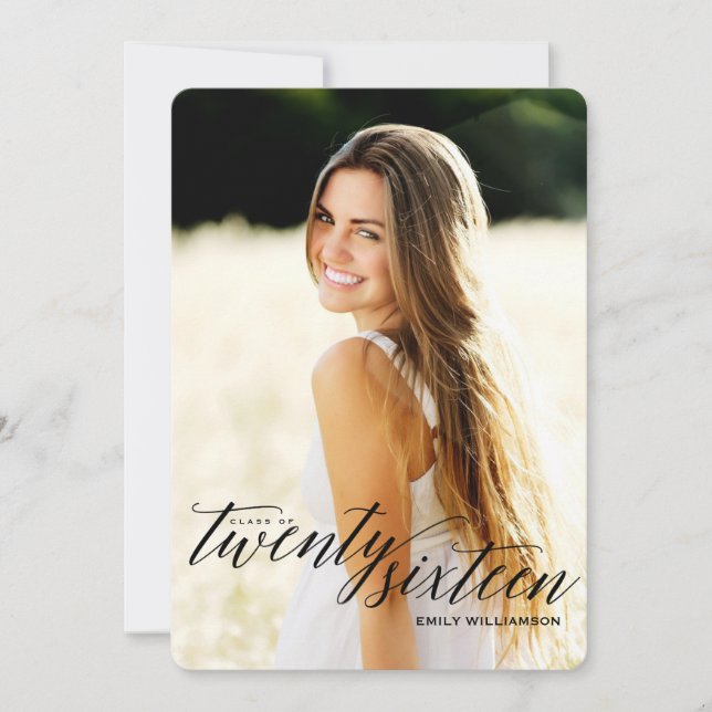 Einladung zur Foto-Graduationspartei 2016 (Vorderseite)