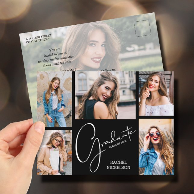 Einladung zur Foto-Graduiertengruppe Postkarte (Von Creator hochgeladen)