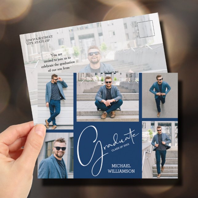 Einladung zur Foto-Graduiertengruppe Postkarte (Von Creator hochgeladen)