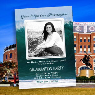 Einladung zur Foto-Graduierungsparty der Ocean Wav