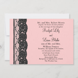 Einladung zur französischen Hochzeit (pink)