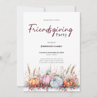 Einladung zur Friendsgiving-Party