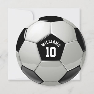 Einladung zur Fußball-Geburtstagspartei Monogram F