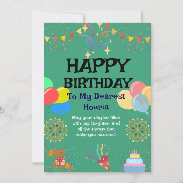 Einladung zur Geburtstagsfeier (Vorderseite)