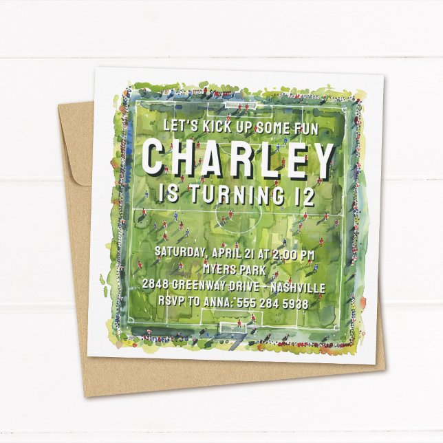 Einladung zur Geburtstagsfeier des Fußballs - Fußb (Von Creator hochgeladen)