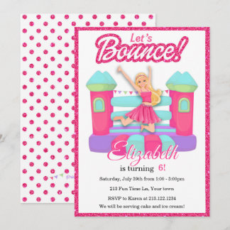 Einladung zur Geburtstagsfeier im Pink Doll Bounce