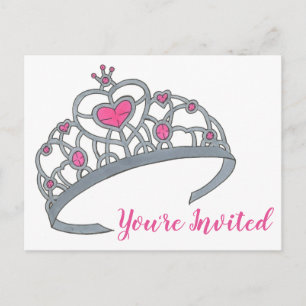 Einladung zur Geburtstagsfeier mit rosa Prinzessin
