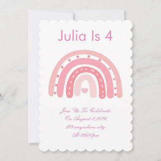 Einladung zur Geburtstagsfeier pink