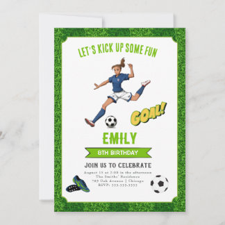 Einladung zur Geburtstagsfeier von Football Girl