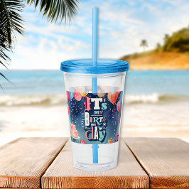 Einladung zur Geburtstagspartei Acryltrinkbecher