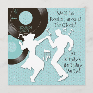 Einladung zur Geburtstagspartei der 1950er Jahre