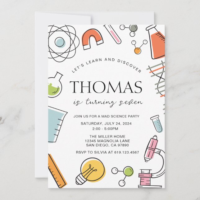 Einladung zur Geburtstagspartei der Wissenschaft ・ (Vorderseite)