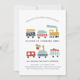 Einladung zur Geburtstagspartei der Züge ・ Alter 1