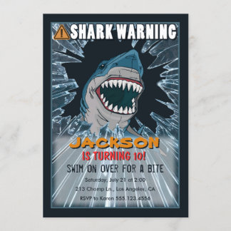 Einladung zur Geburtstagspartei Extreme Shark Boys