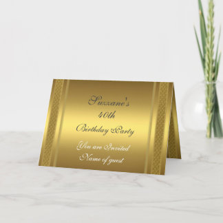 Einladung zur Geburtstagspartei Gold