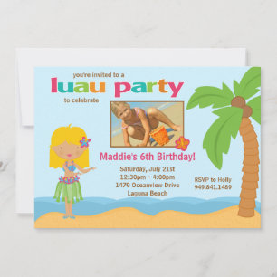 Einladung zur Geburtstagspartei Luau