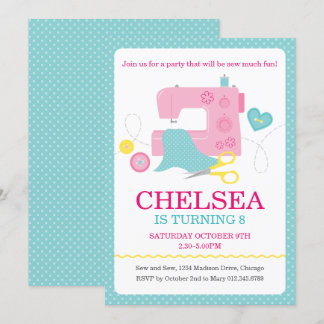 Einladung zur Geburtstagspartei nähen