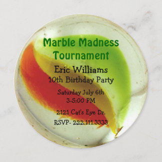 Einladung zur Geburtstagspartei von Cat Eye Marble