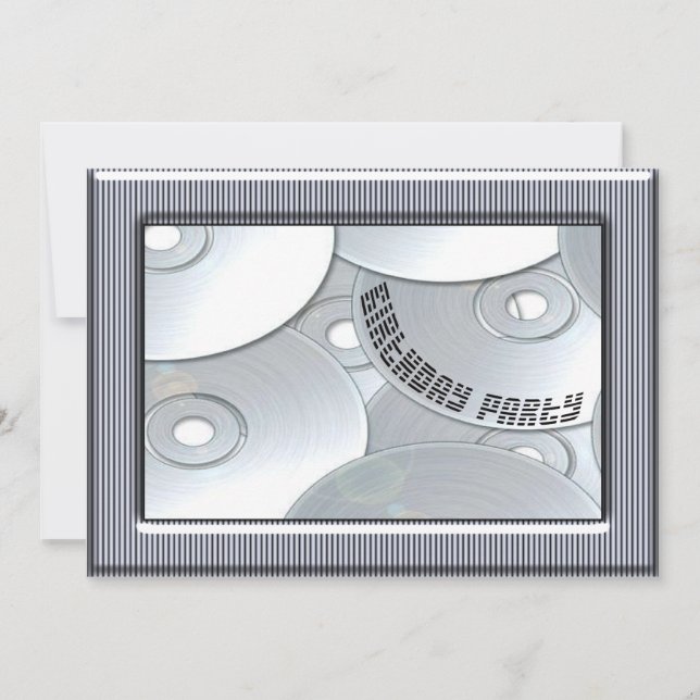 Einladung zur Geburtstagspartei von Computer Disk (Vorderseite)