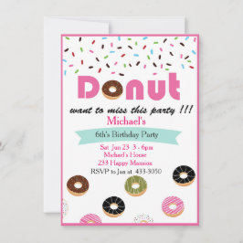 Einladung zur Geburtstagspartei von Donut