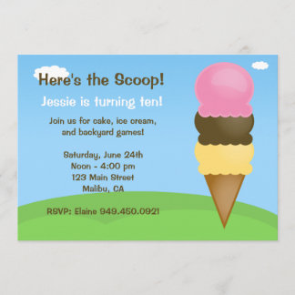 Einladung zur Geburtstagspartei von Eis