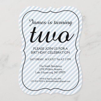 Einladung zur Geburtstagsparty der gestreiften Hal