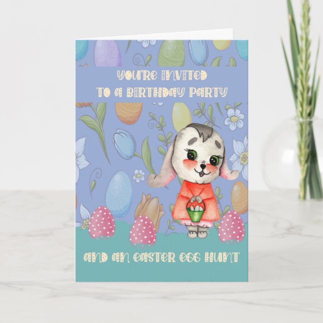 Einladung zur Geburtstagsparty Ostersonntag für de (Vorderseite)