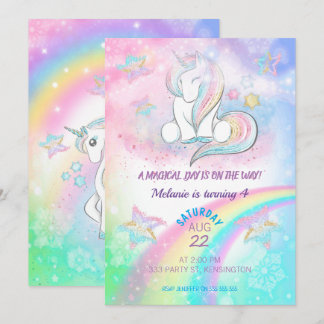 Einladung zur Geburtstagsparty von Unicorn
