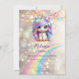 Einladung zur Geburtstagsparty von Unicorn