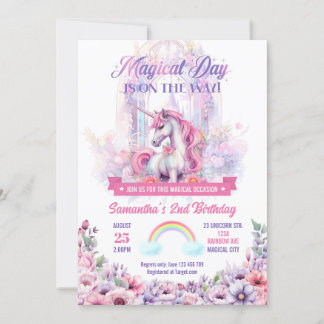 Einladung zur Geburtstagsparty von Unicorn und Rai