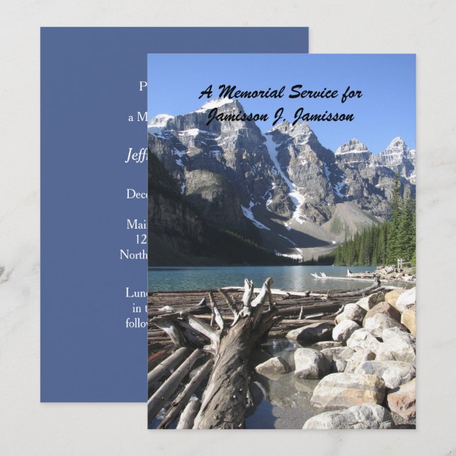 Einladung zur Gedenkfeier, Driftwood & Glaciers (Vorne/Hinten)