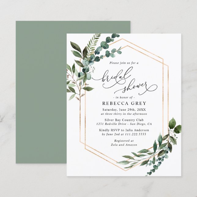 Einladung zur geometrischen Grünanlage Bridal Dusc (Vorne/Hinten)