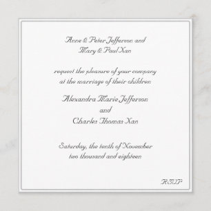 Einladung zur Gerahmten Hochzeit