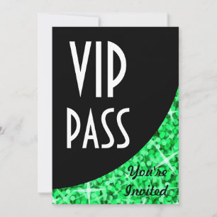 Einladung zur Glitz Green Black Kurve "VIP Pass"