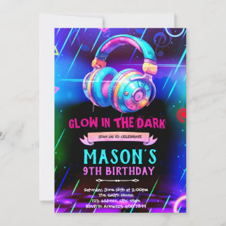Einladung zur Glow-Musik-Tanzparty