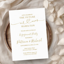 Einladung zur Gold Calligraphy Engagement