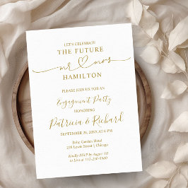 Einladung zur Gold Calligraphy Engagement