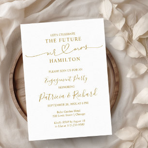 Einladung zur Gold Calligraphy Engagement