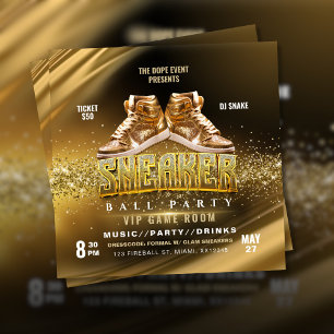 Einladung zur Gold-Sneaker-Party