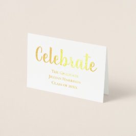 Einladung zur Goldenen Foil Graduation Party