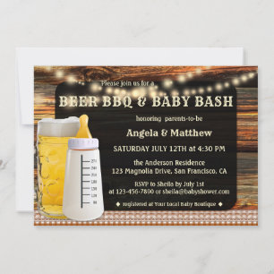 Einladung zur GRILLEN von Bier und Babydusche