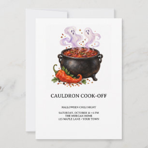 Einladung zur Halloween-Chili-Kochparty Cauldron C