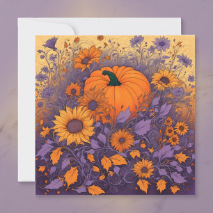Einladung zur Halloween-Gartenflachkarte
