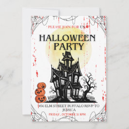 Einladung zur Halloween-Party im Spukhaus!