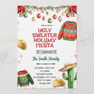 Einladung zur hässlichen Pullover-Fiesta-Weihnacht