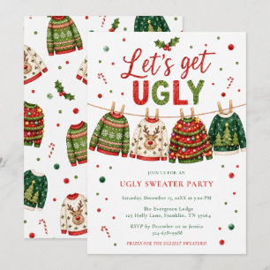 Einladung zur hässlichen Weihnachtspulover-Party