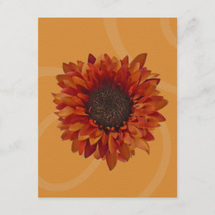 Einladung zur Herbstparty - Orange Sonnenblume