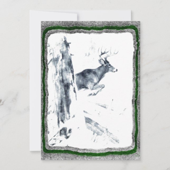 Einladung zur Hirschjagd (Vorderseite)